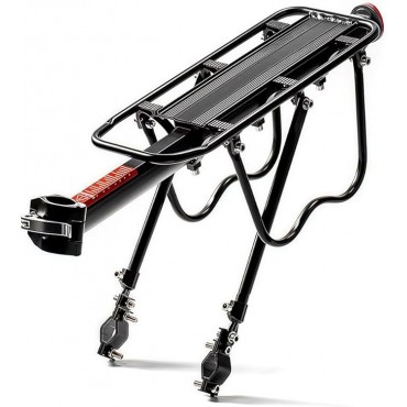 Rear Bike Rack for Bicycle, 110Lbs/50kgs Capacity Bicycle Cargo Rack with Reflective, Adjustable Quick Release Road Mountain Bike Luggage Rack